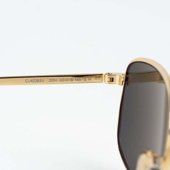 Celine RHINESTONE TRIOMPHE Women Sunglasses Gold Green Rectangle CL40285U  30N - Picture 10 of 15